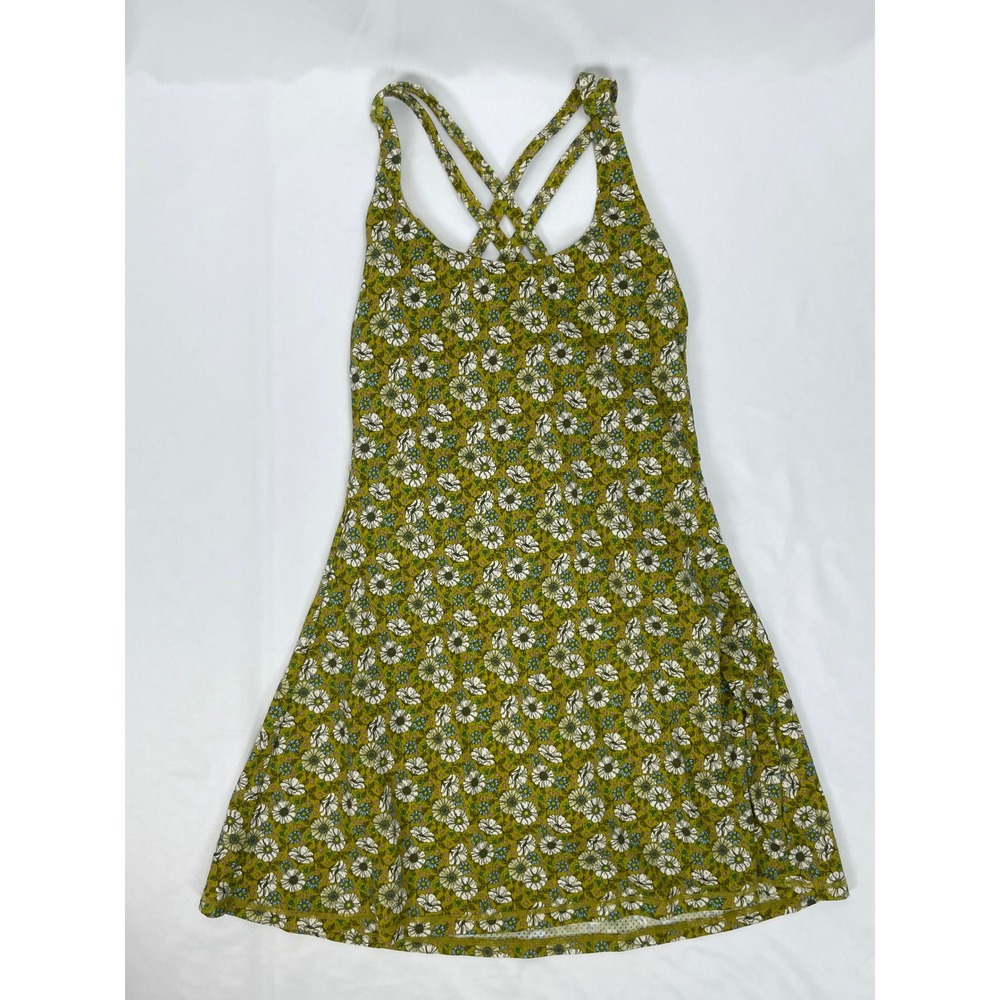Buffbunny Collection Women XS Dazed Mesh Tank Athletic Dress Shorts Green Floral